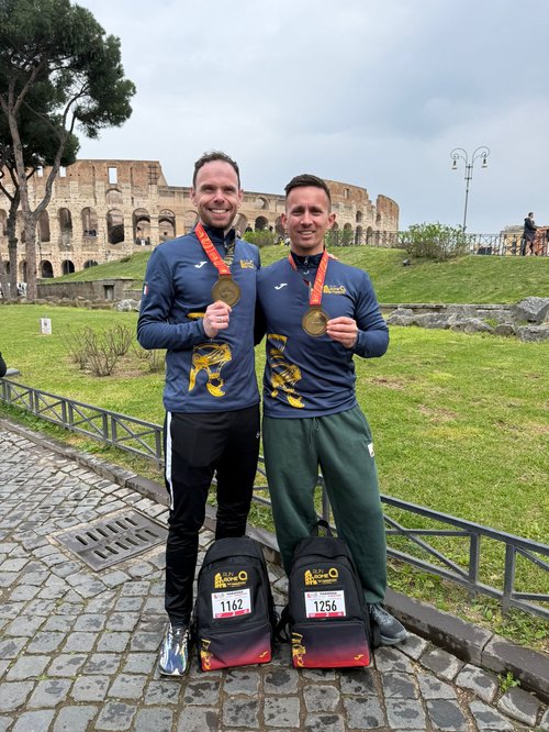Peter en Robert Rome marathon