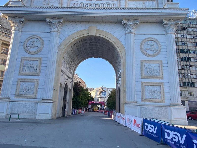 start en finishpoort Skopje